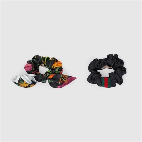 GG Gucci chain silk scrunchie